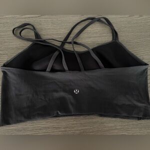 lululemon athletica Black Strappy Ribbed Sports Bra